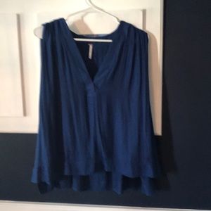 Free People flowy blue sleeveless top size M